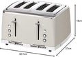 Chef Supply Co Bread Toaster Stone Textured 4 Slice Toaster
