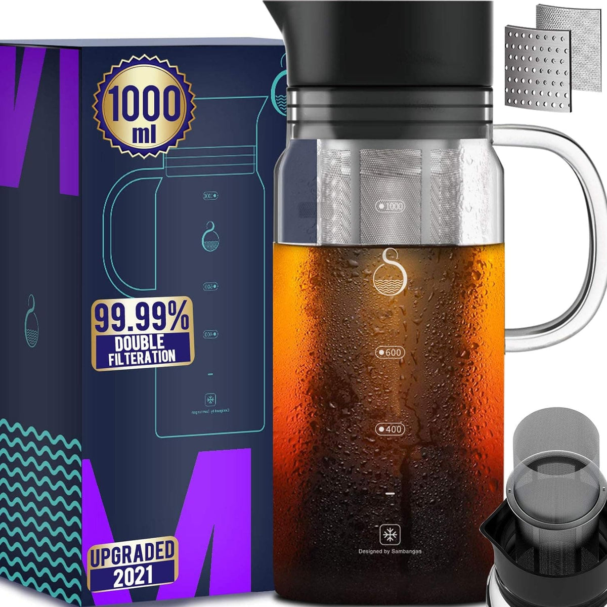 Chef Supply Co Coffee, Tea & Espresso Brew Glass Coffee Maker 1L