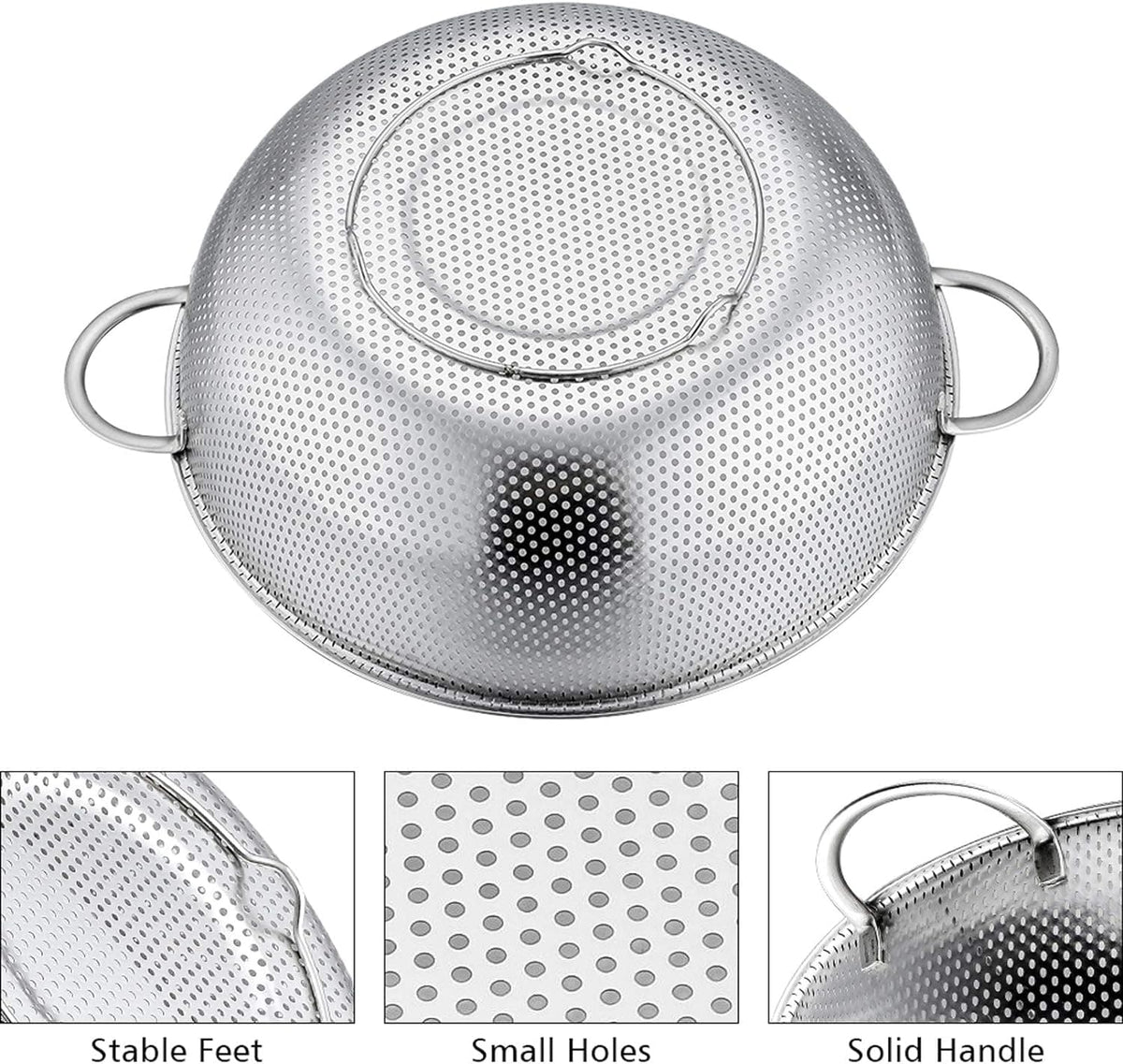 Chef Supply Co Colander Micro-Perforated Colanders 3Pcs