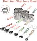 Chef Supply Co Cotton Napkins 22-Piece Stainless Steel Measuring Cups and Spoons Set