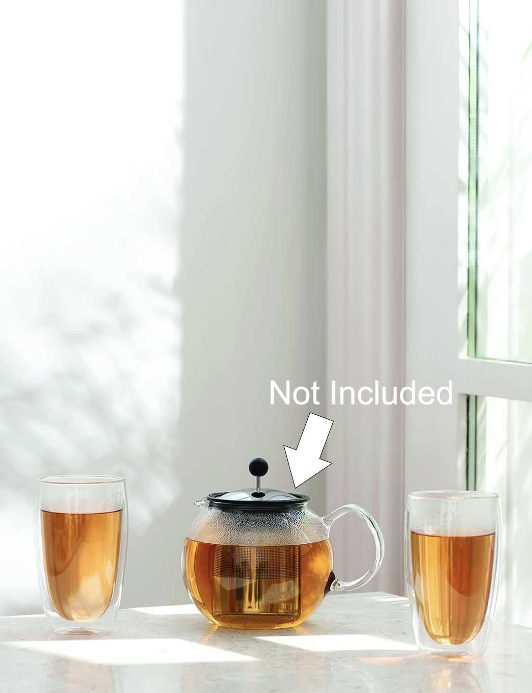 CHEF SUPPLY CO Double Wall Drinking Glasses, 450ml - 15oz, Set of Six