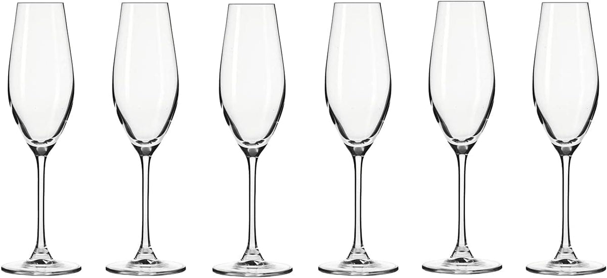 Chef Supply Co Drinking Glassware Champagne Flute 210ML 6Pcs