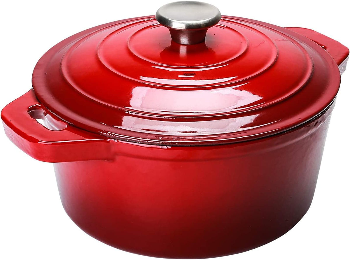 Chef Supply Co Dutch Oven Round Enamel Dutch Oven 5.5 Quart