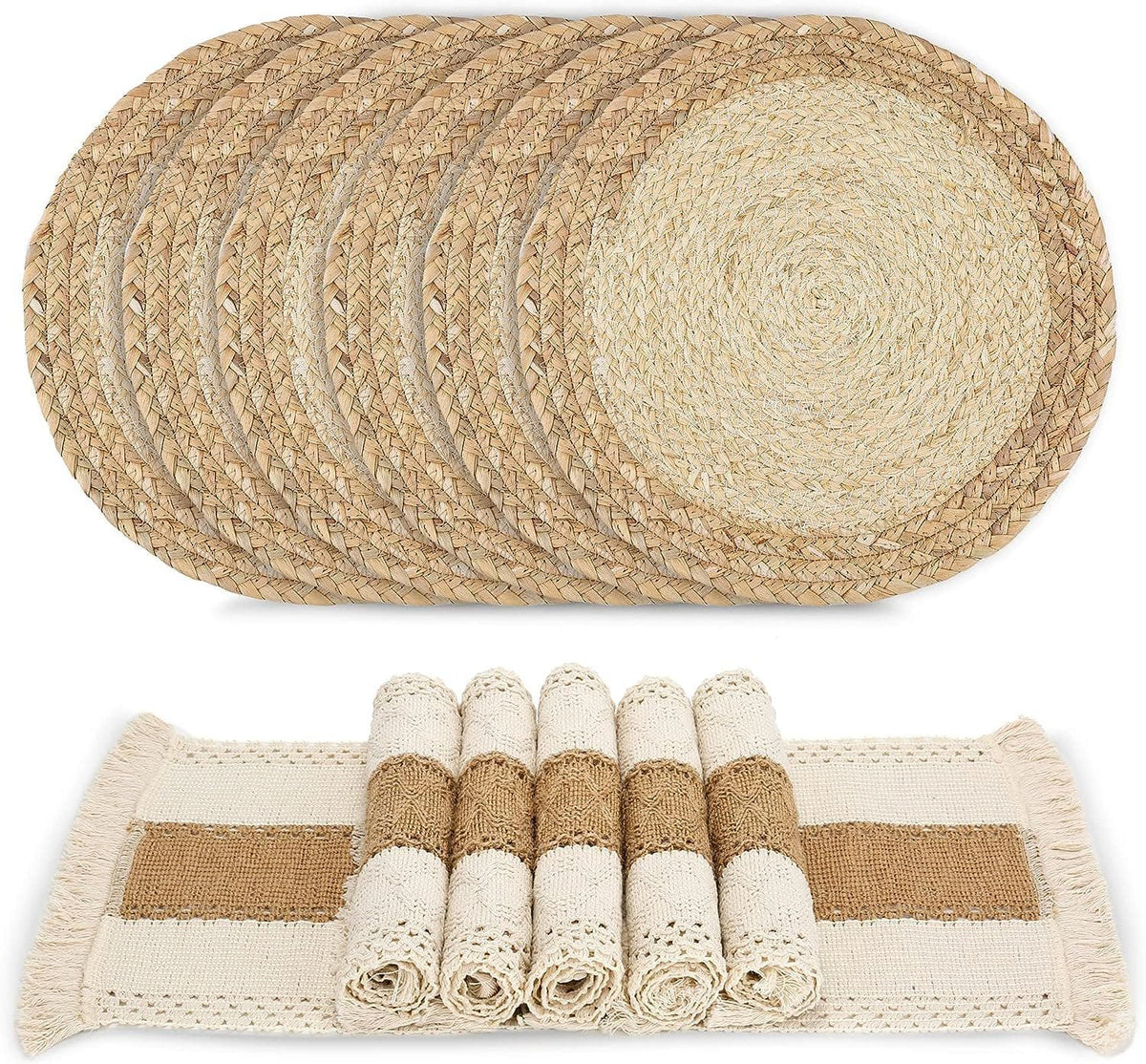 Chef Supply Co Fry Pan Handmade Boho Placemats Set of 6