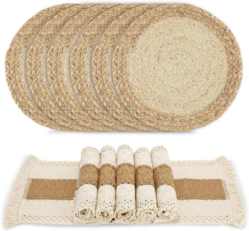 Chef Supply Co Fry Pan Handmade Boho Placemats Set of 6