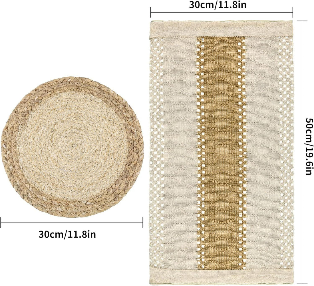 Chef Supply Co Fry Pan Handmade Boho Placemats Set of 6