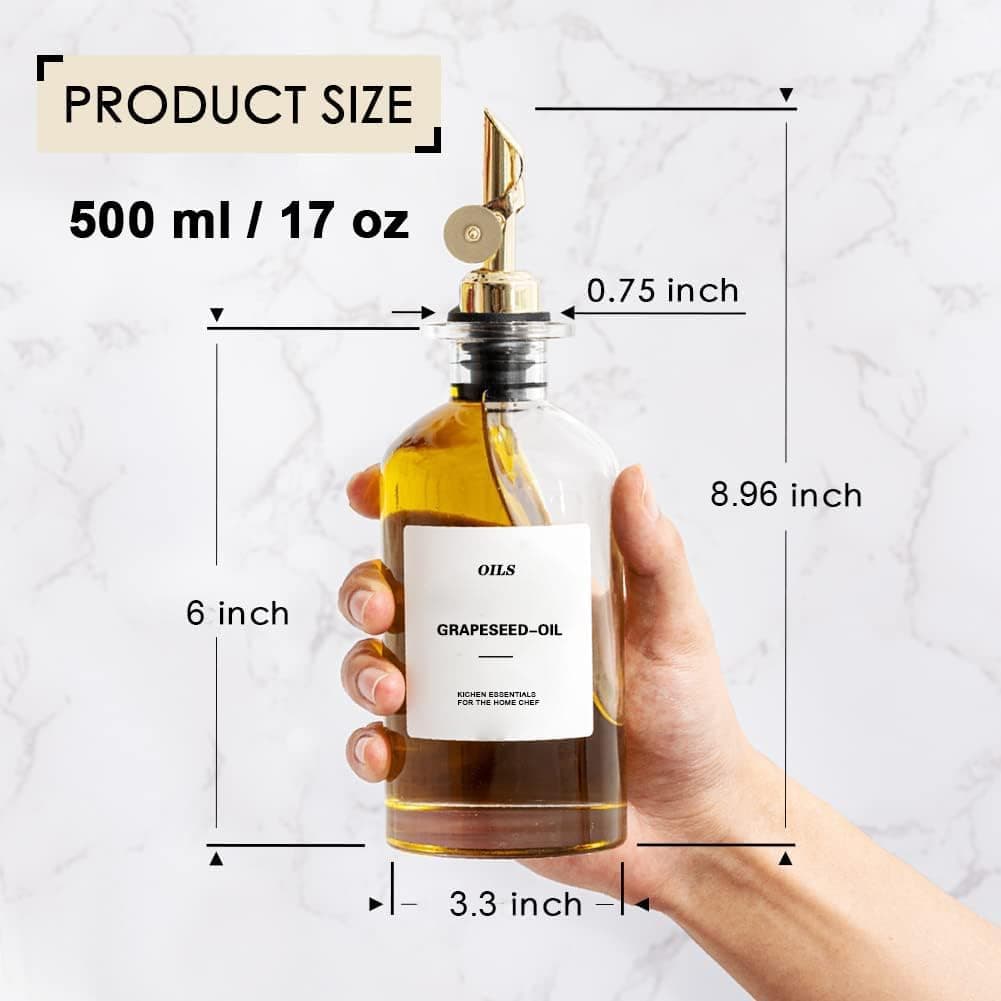 Chef Supply Co Fry Pan Olive Oil Dispenser Bottle 2Pack
