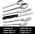 Chef Supply Co Fry Pan Silverware Set 48Pcs
