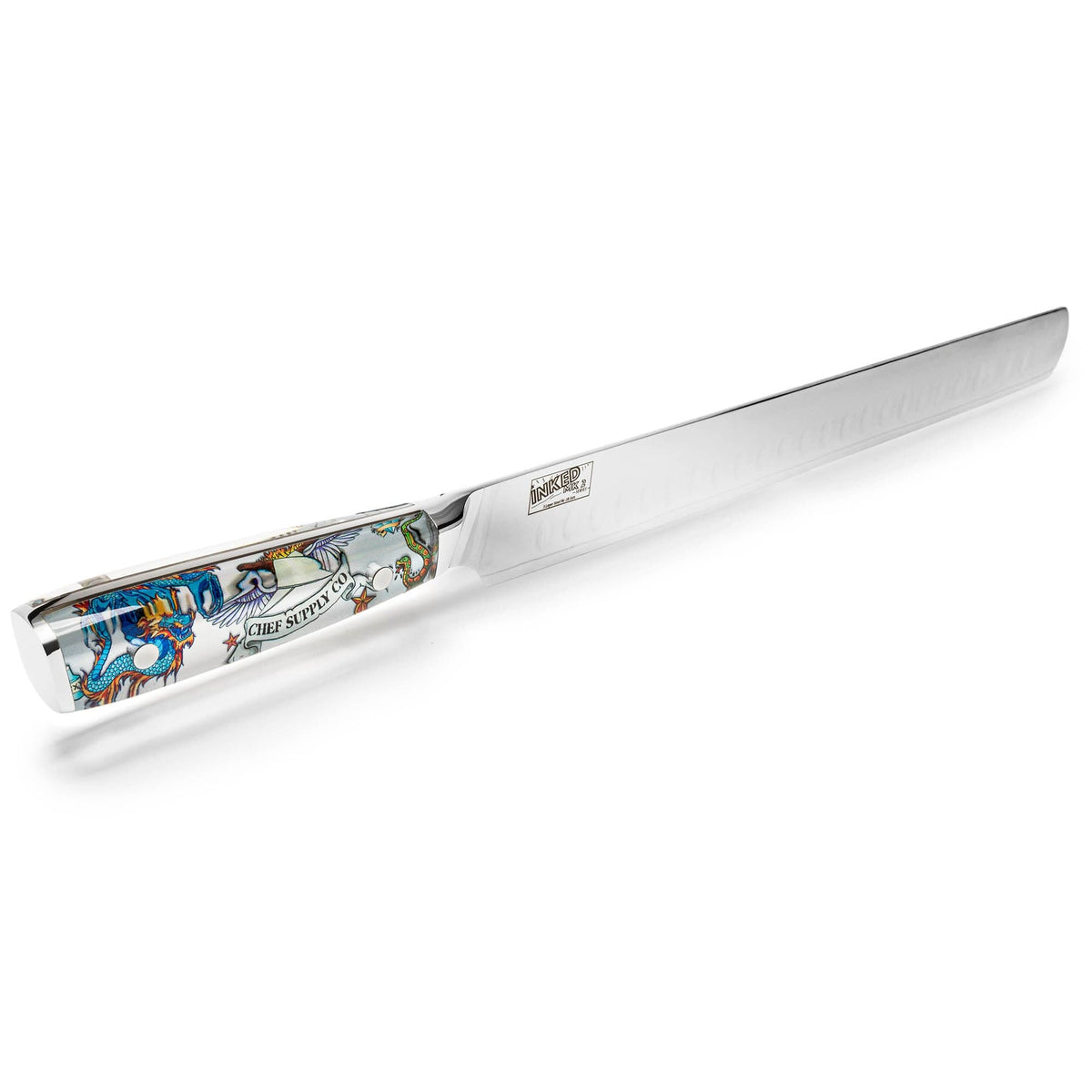 CHEF SUPPLY CO Kitchen Knives Inked MK2 Series Three Layer VG-10 core 30cm - 11.8" Slicing/Carving Knife