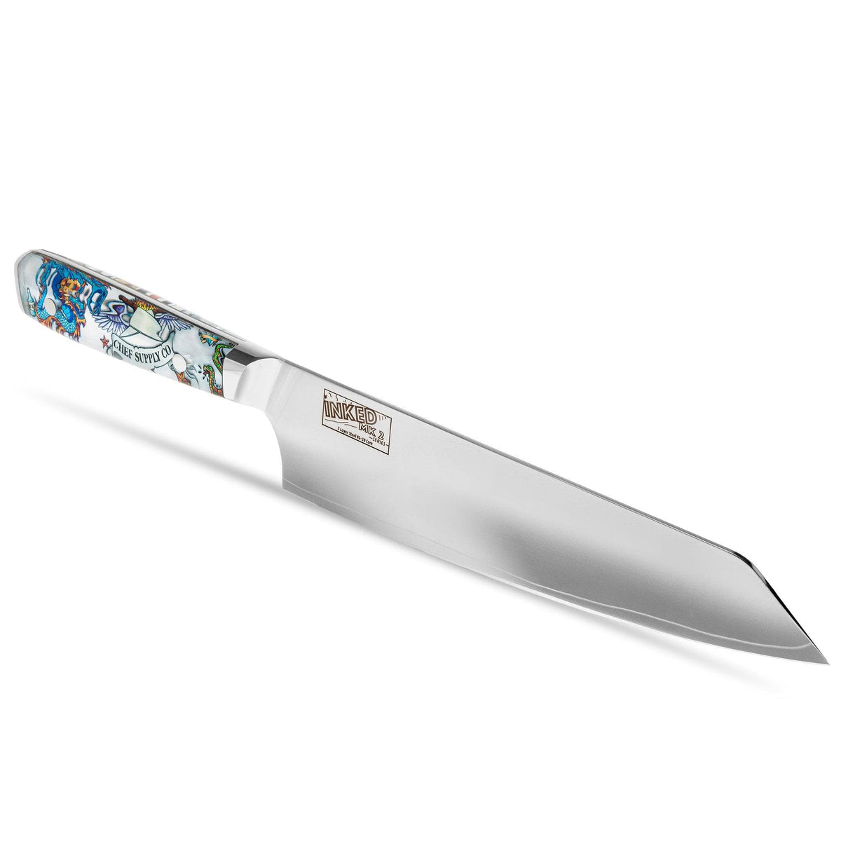 CHEF SUPPLY CO Kitchen Knives Inked Series Kiritsuke 20 cm - 8 inch VG-10 3-layer Damascus Steel Chef Knife