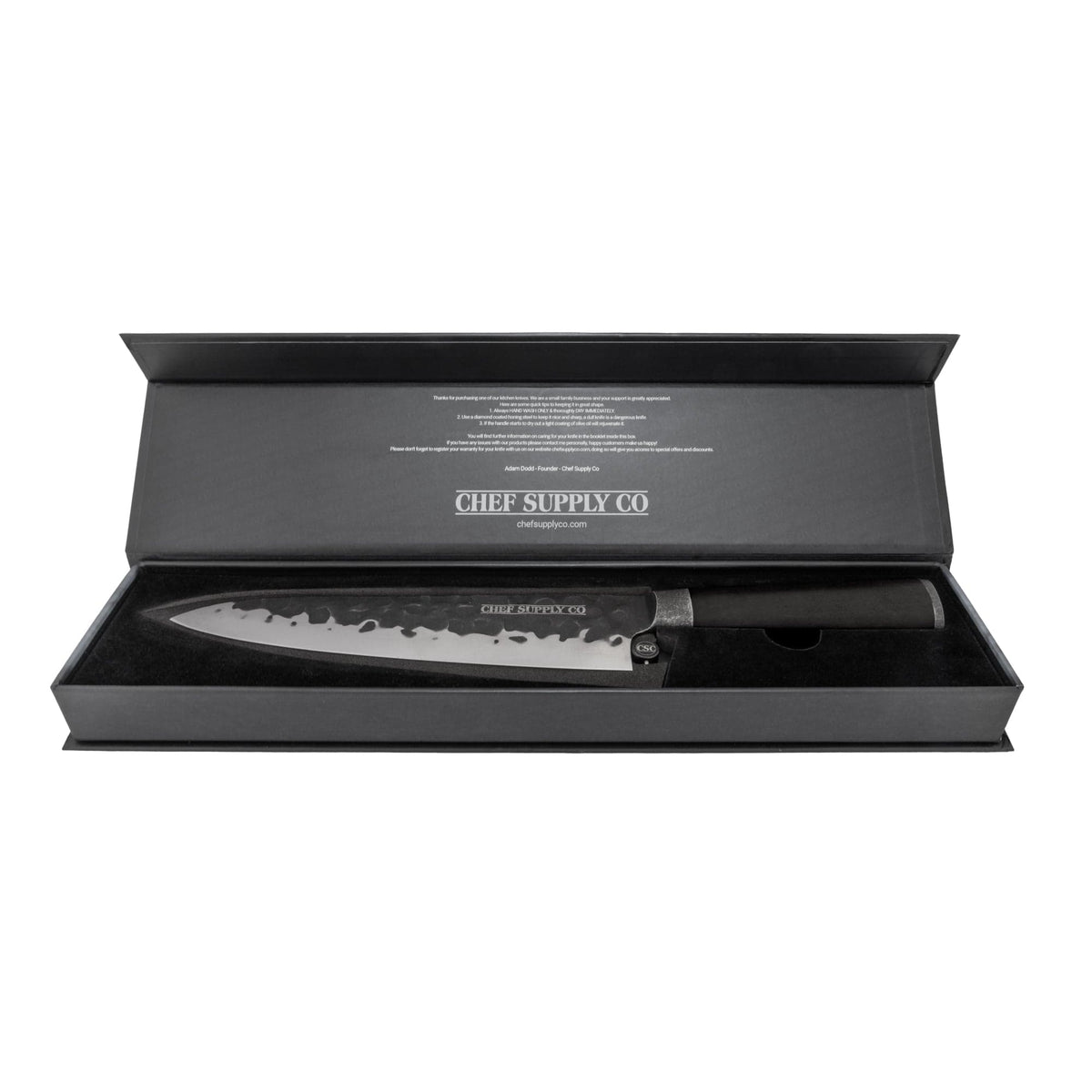 CHEF SUPPLY CO Kitchen Knives Raven Chef Knife - 20cm - 8” - German Stainless Steel with Wooden Sheath