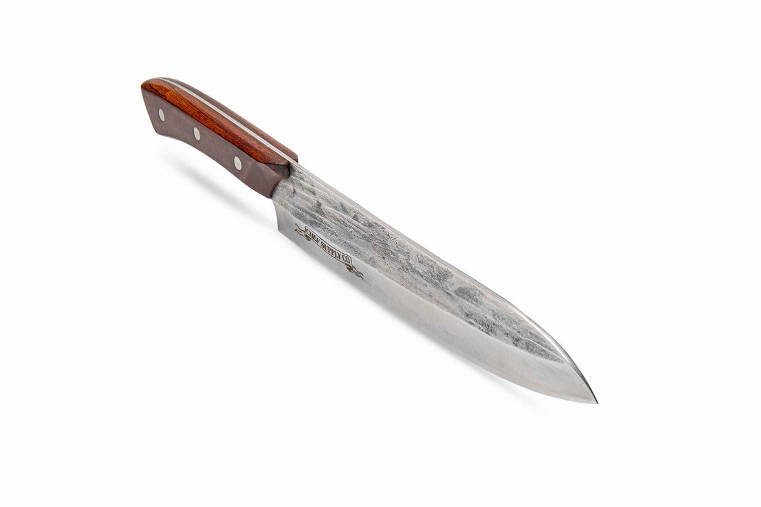 CSC BRANDED Kitchen Knives Red Series 20 cm Chef Knife with Full Tang Hard Wood Handle