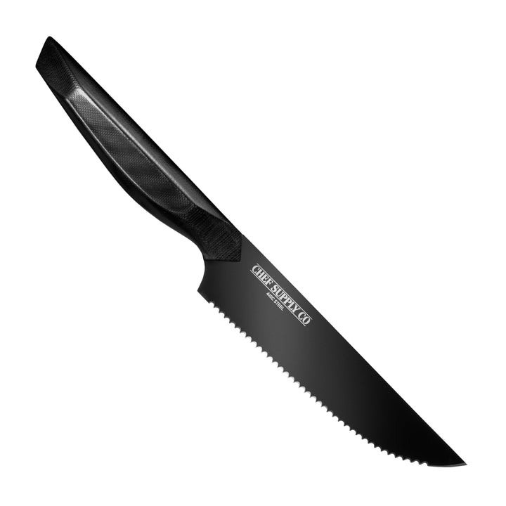 CHEF SUPPLY CO Blkout Series 440C Black Steak Knife