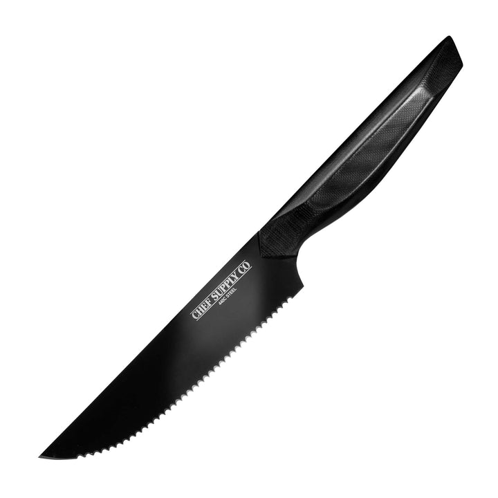 CHEF SUPPLY CO Midnight Series 440C Black Steak Knife - Set of 4