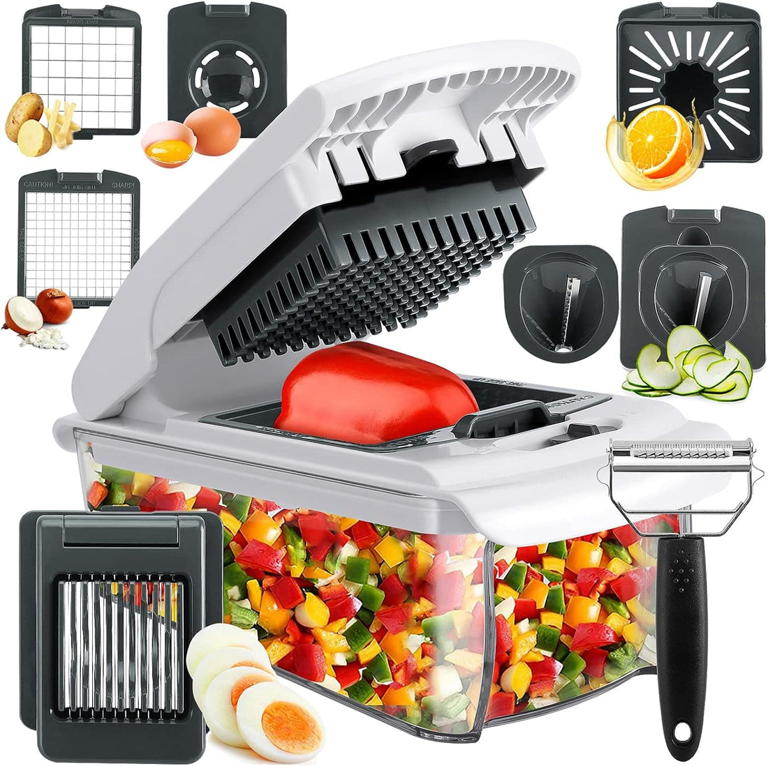 Chef Supply Co Safe Slicer Mandolin Slicer with Peeler