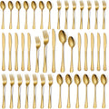 Chef Supply Co Silverware Gold Silverware Set 40 Pcs