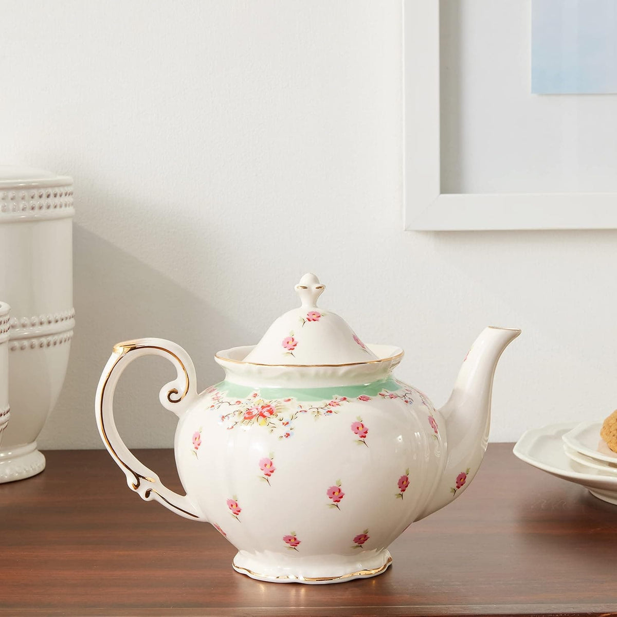 Chef Supply Co Teapot Green 5-Cup Porcelain Teapot