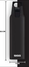 Chef Supply Co Vacuum Bottle Black Insulated Water Bottle 17oz