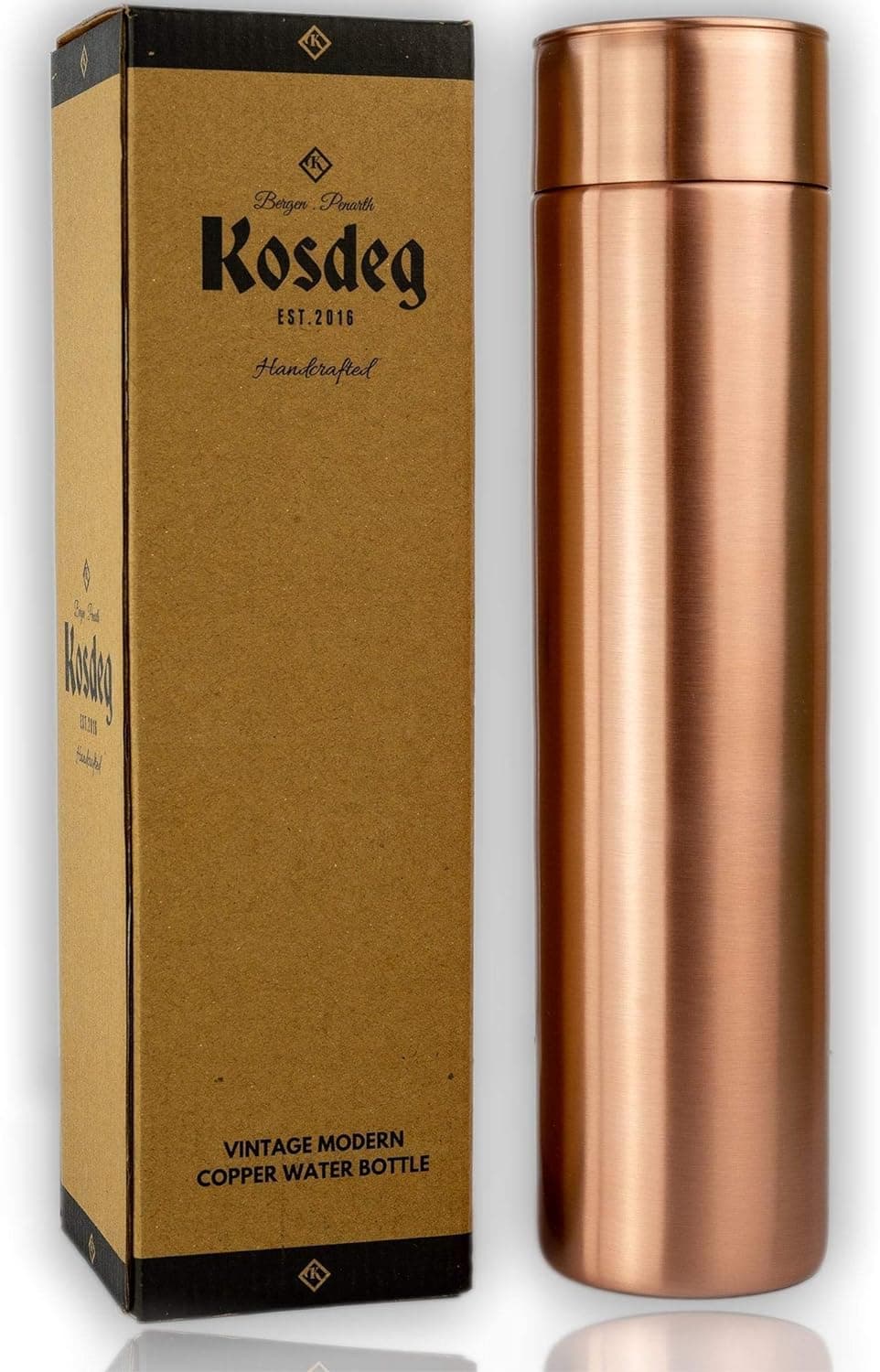 Chef Supply Co Vacuum Bottle Copper Water Bottle 34oz