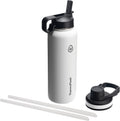 Chef Supply Co Vacuum Bottle Flask with Chug and Straw Lid 40oz