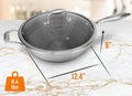 Chef Supply Co Wokpan Stainless Steel Wok 12In