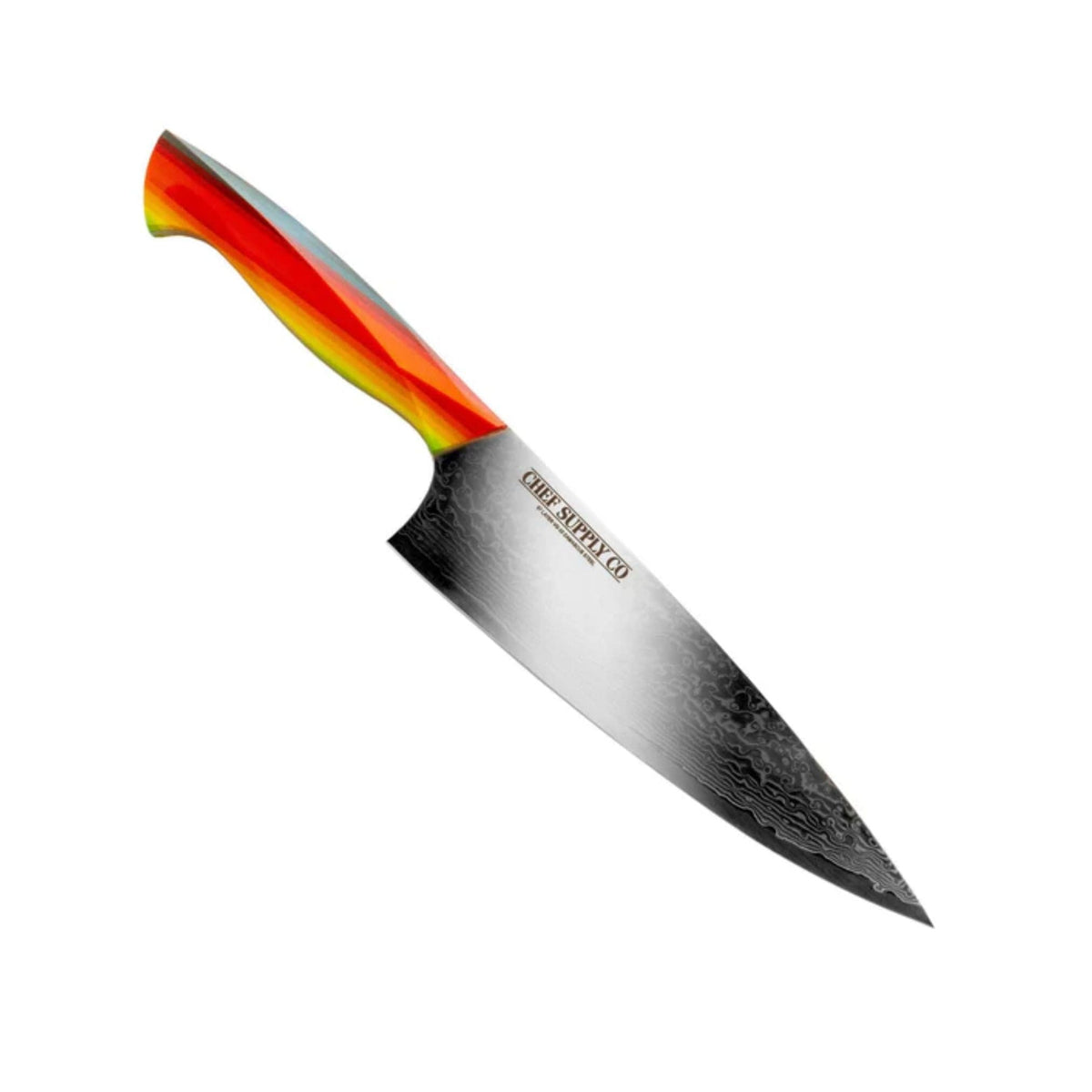 CSC BRANDED Kitchen Knives Rainbow Damascus 20 cm - 8 inch Chef Knife