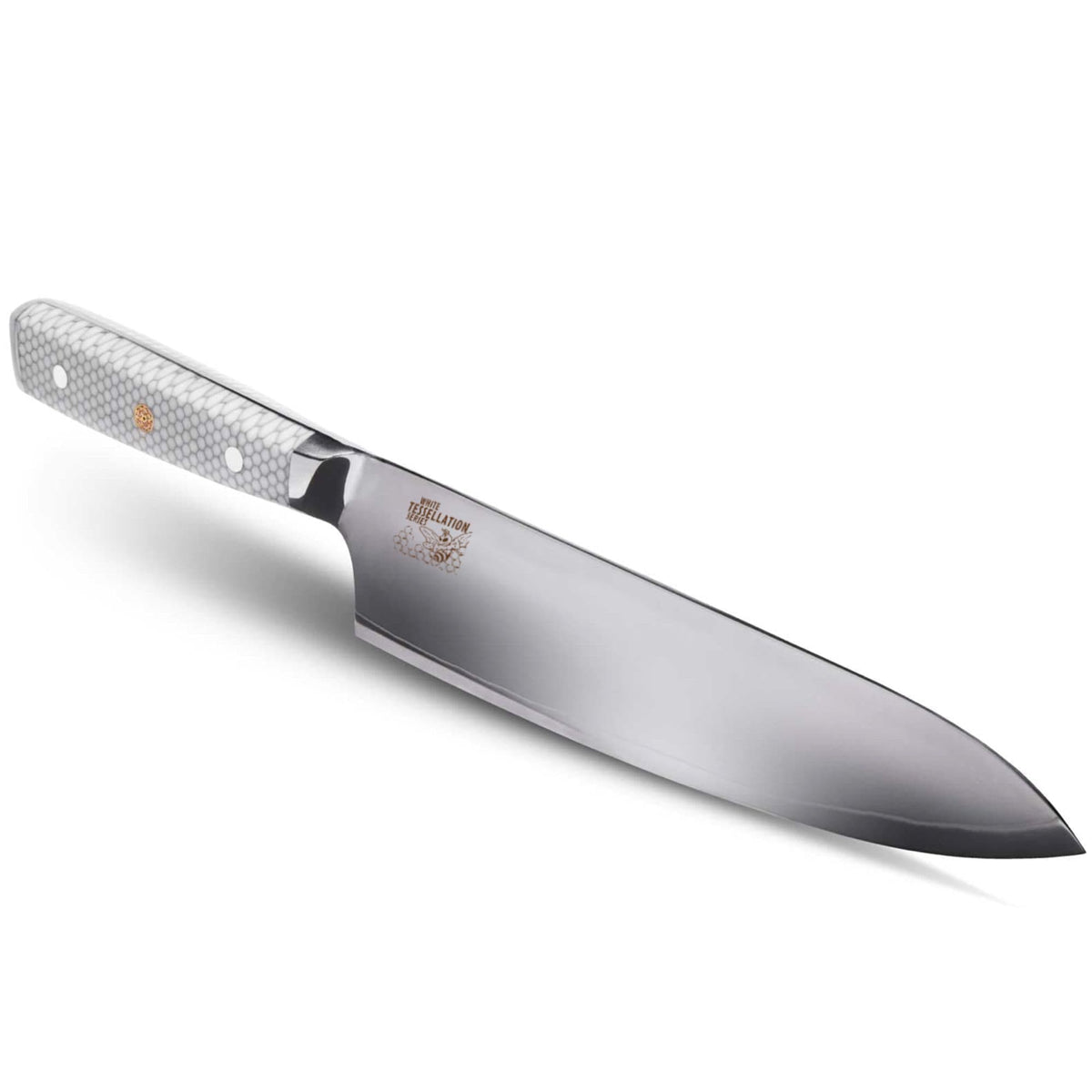 CSC BRANDED Kitchen Knives White Tessellation Series 21 cm - 8.25 inch 7 Layer Damascus Chef Knife