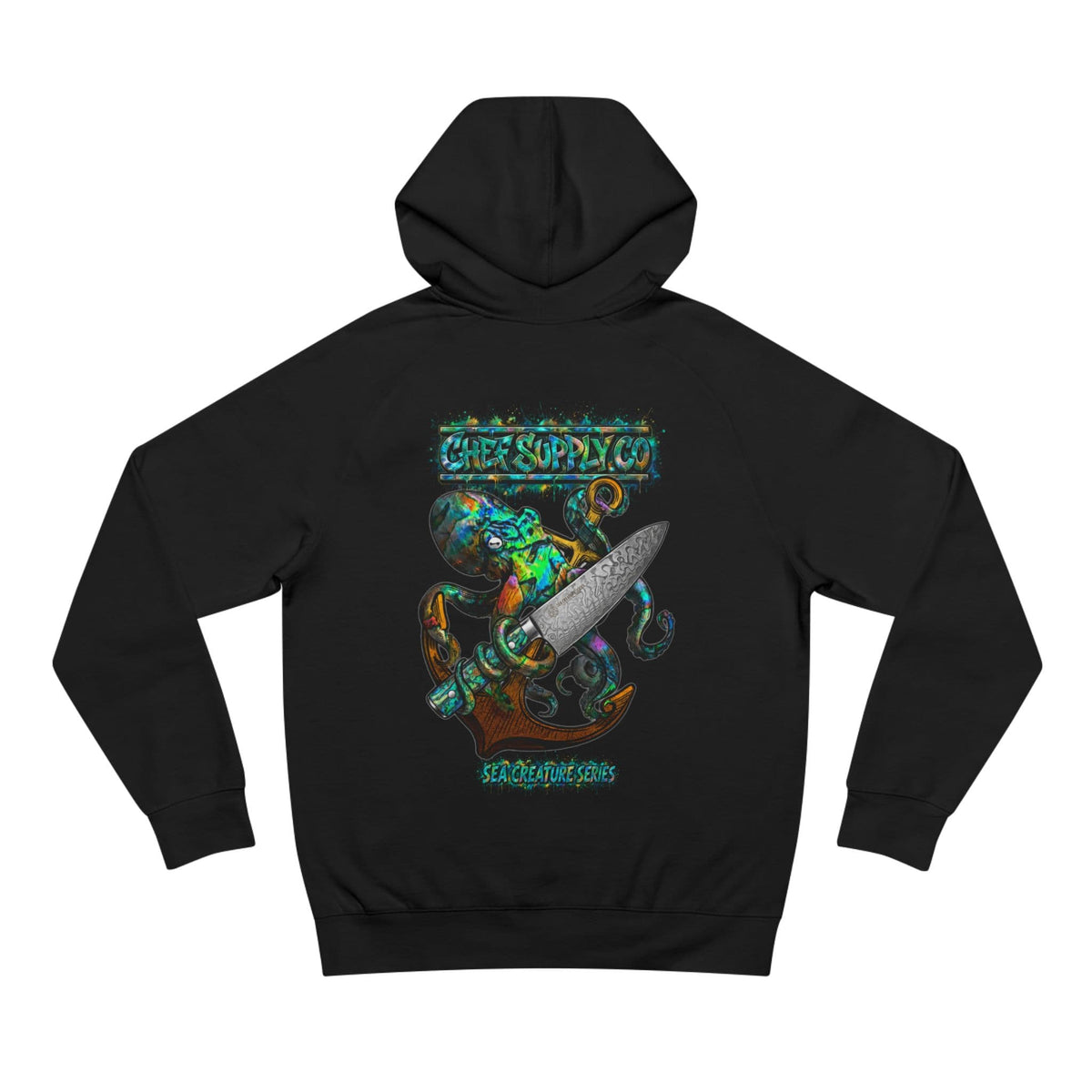 Printify Hoodie Black / XS Chef Supply Co - Sea Creature Chef Knife - AS Colour 5101 Hoodie