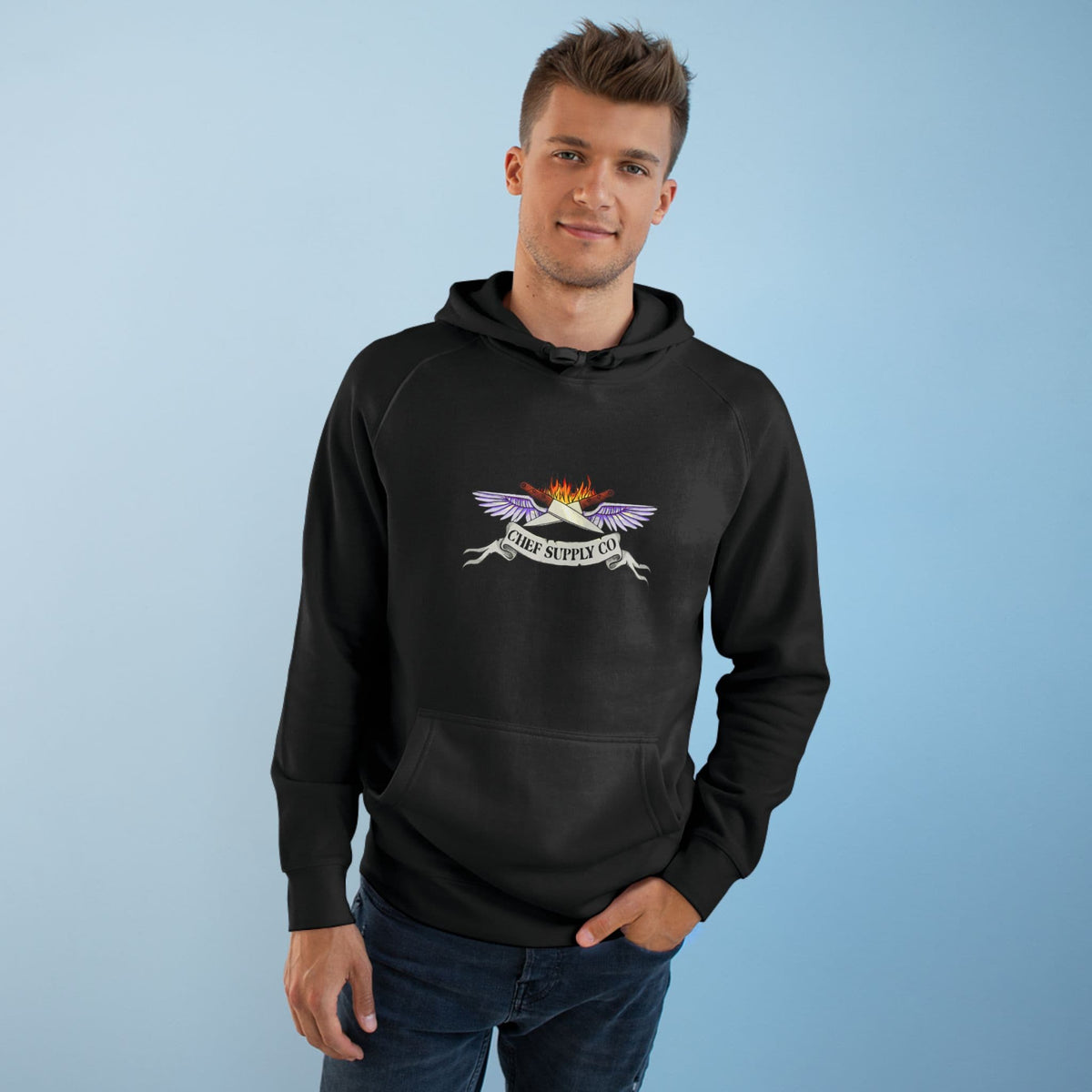 Printify Hoodie Chef Supply Co - Wings Logo - AS Colour 5101 Hoodie