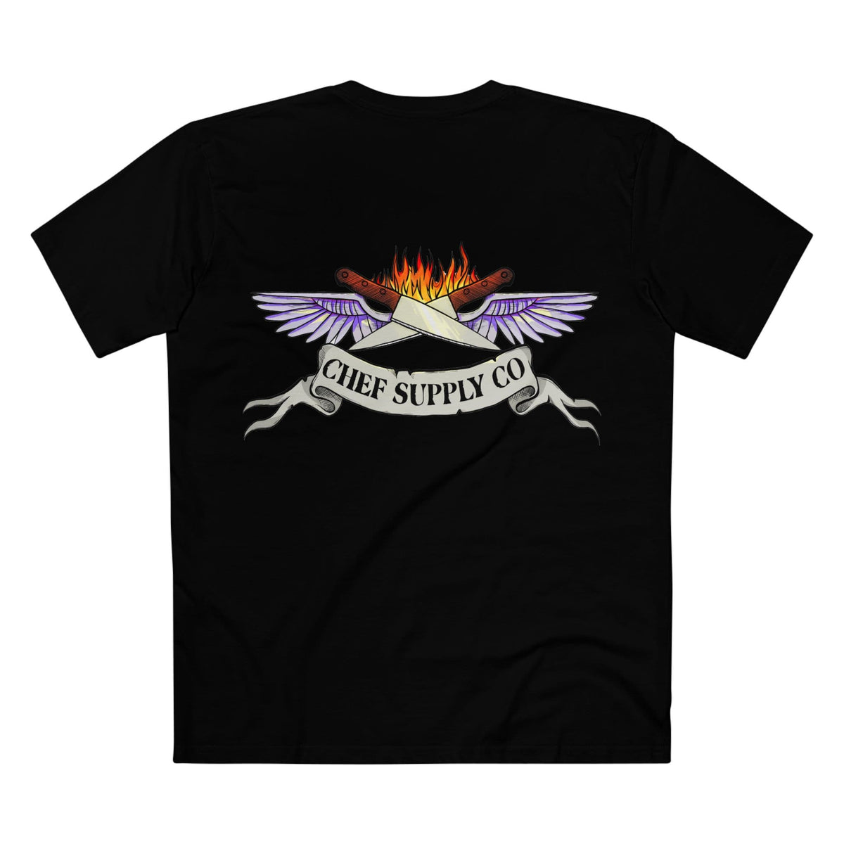 Printify T-Shirt Black / XS Chef Supply Co - Wings Logo - AS Colour T-Shirt