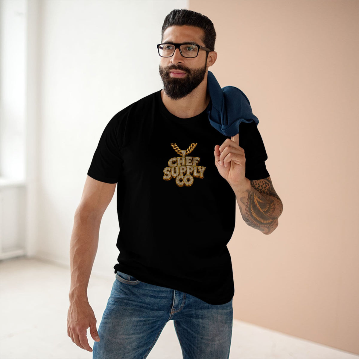 Printify T-Shirt Chef Supply Co - Swedish Gangster Chef - AS Colour T-Shirt