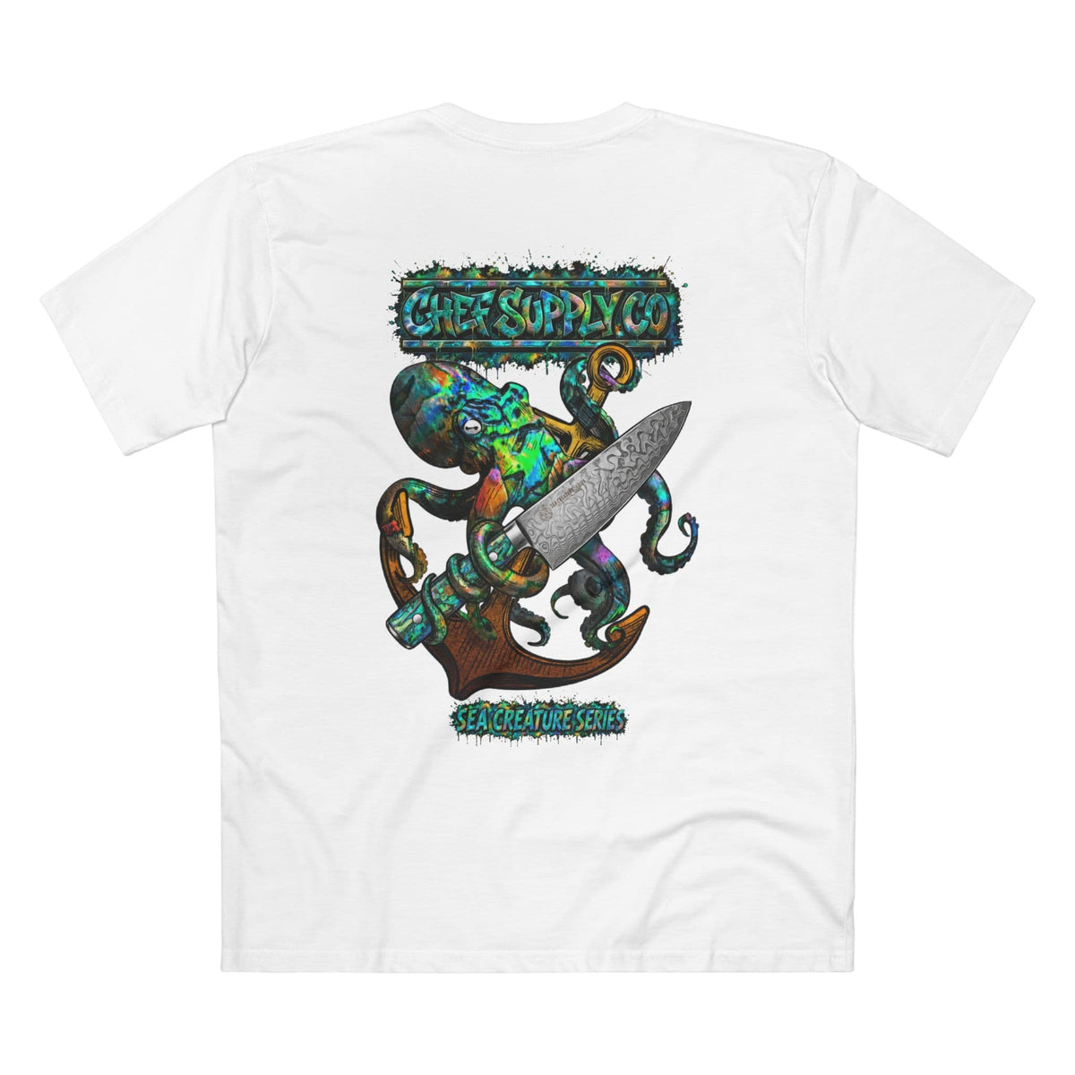 Printify T-Shirt White / XS Chef Supply Co - Sea Creature Chef Knife - AS Colour T-Shirt