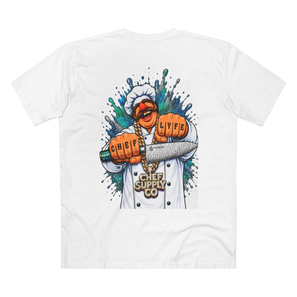 Printify T-Shirt White / XS Chef Supply Co - Swedish Gangster Chef - AS Colour T-Shirt