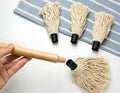 CHEF SUPPLY CO 45 cm - 18 Inch Basting Mop with Long Wood Handle and 4 Extra Replacement Heads