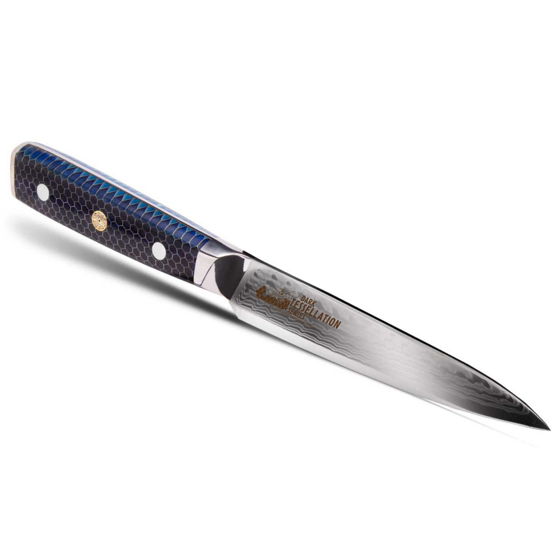 CHEF SUPPLY CO Kitchen Knives Dark Tessellation Series 13 cm - 5.2 inch AUS-10 Damascus Paring Knife