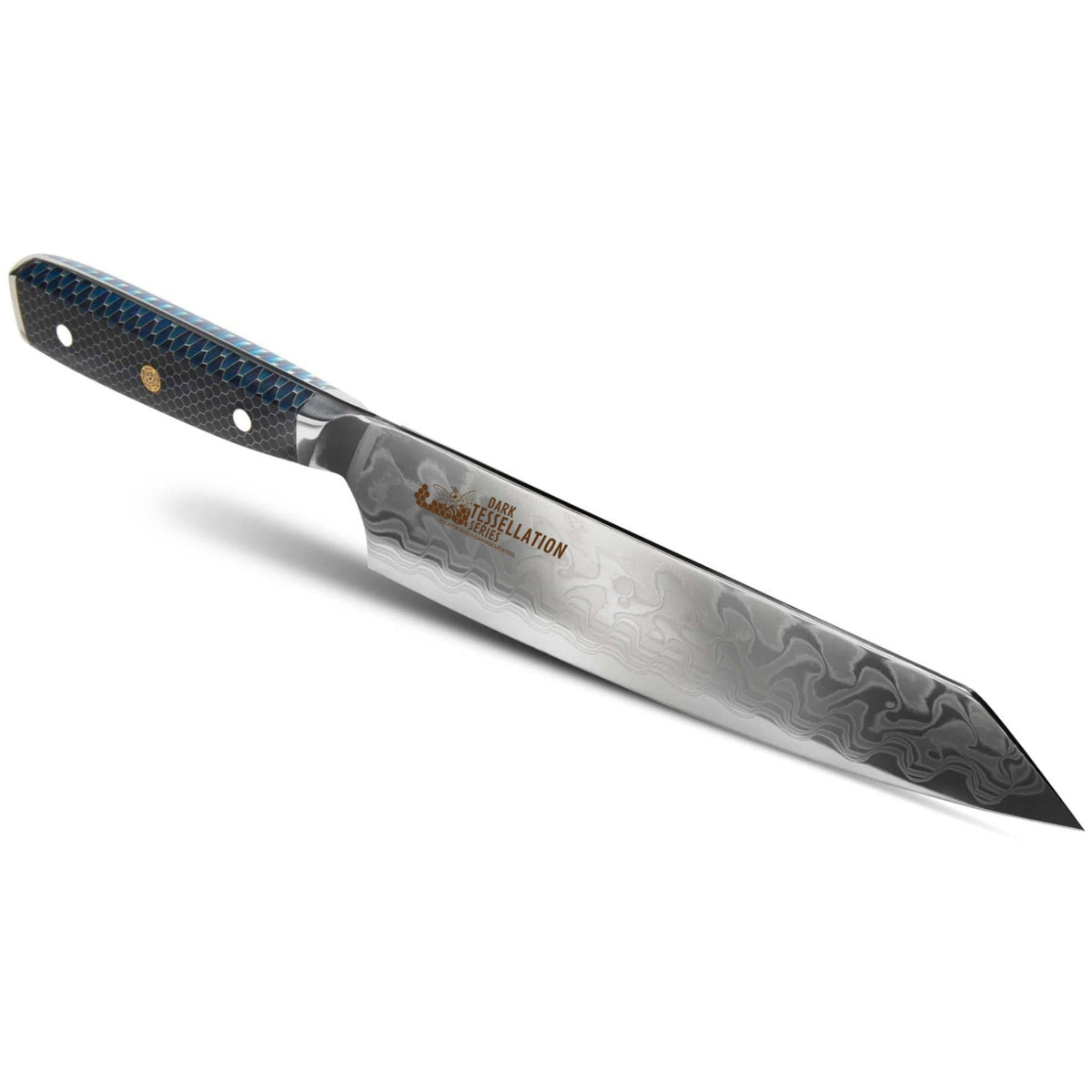CHEF SUPPLY CO Dark Tessellation Series 21 cm/8.25 inch Damascus Kiritsuke Chef Knife