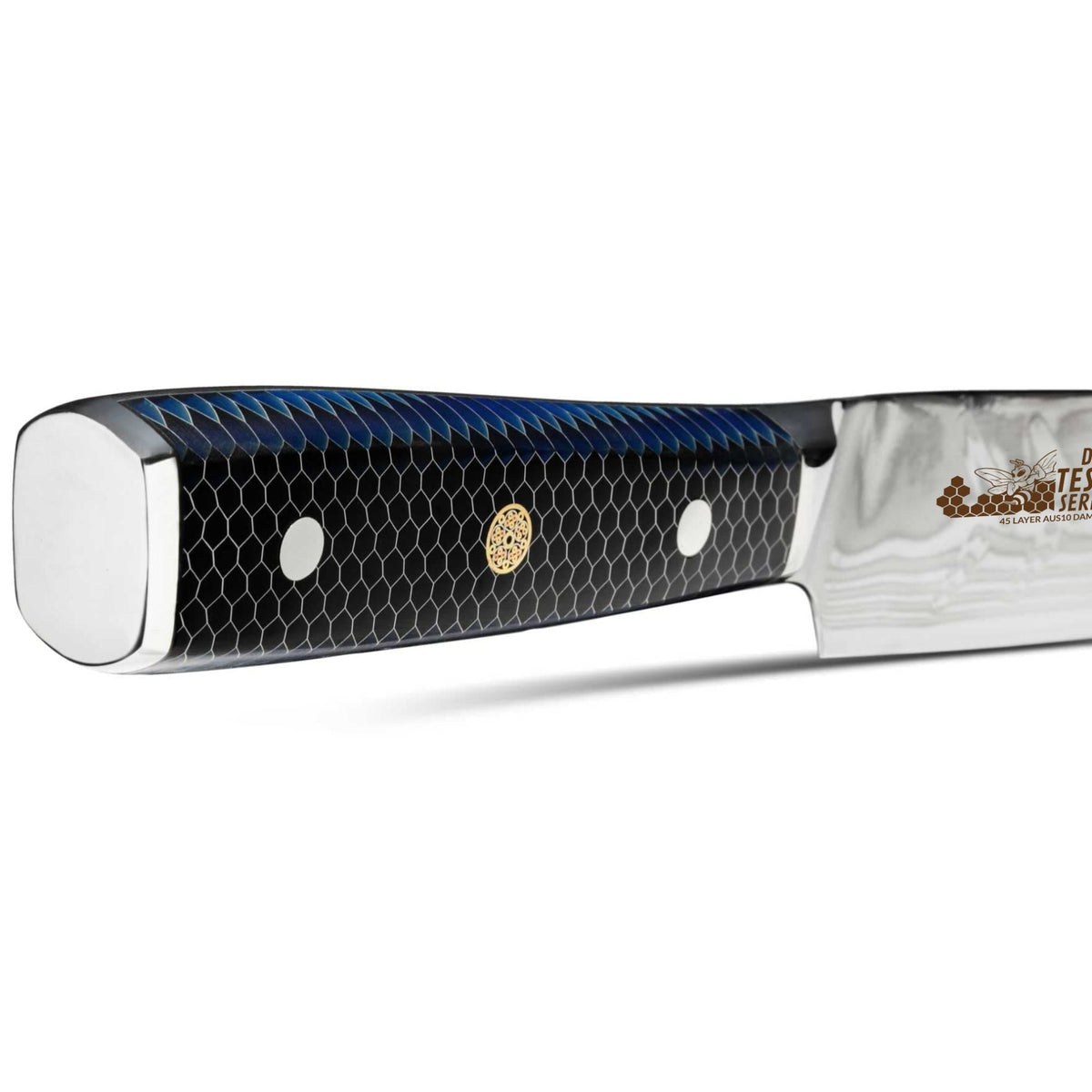 CHEF SUPPLY CO Kitchen Knives Dark Tessellation Series 25.5 cm/9.75 inch 45 Layer Damascus Butcher/Slicing/Carving Knife