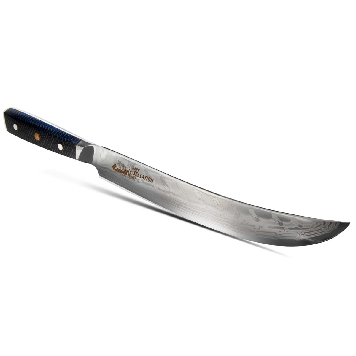 CHEF SUPPLY CO Kitchen Knives Dark Tessellation Series 25.5 cm/9.75 inch 45 Layer Damascus Butcher/Slicing/Carving Knife