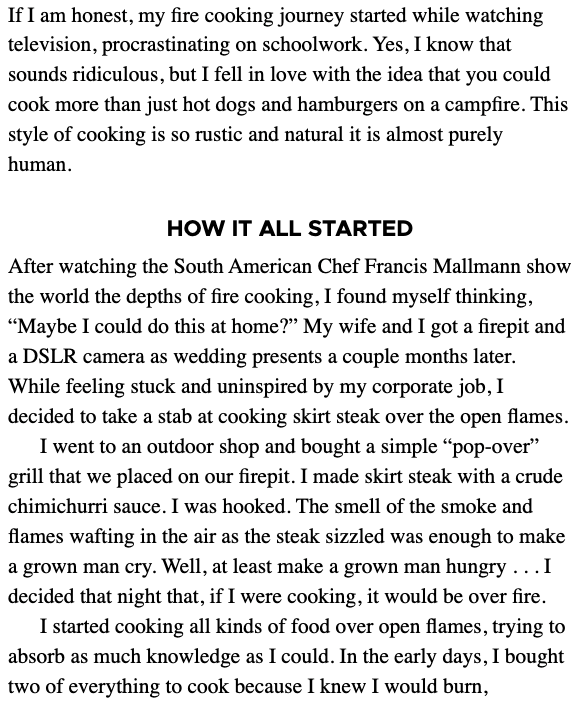 CHEF SUPPLY CO Print Books Food x Fire BBQ Book - Grilling & BBQ with Derek Wolf of Over the Fire Cooking