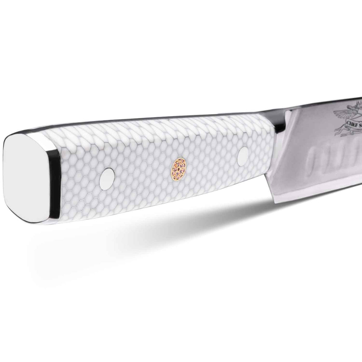 CHEF SUPPLY CO White Tessellation 30cm Slicing/Carving Knife